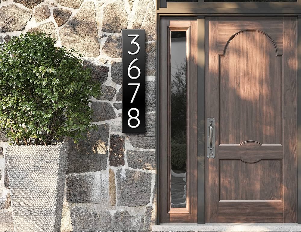 House numbers | house numbers for outside | house numbers plaque available in VERTICAL and HORIZONTAL | house numbers sign | address numbers | house address numbers | Gift for new home : Amazon.ca: Handmade Products