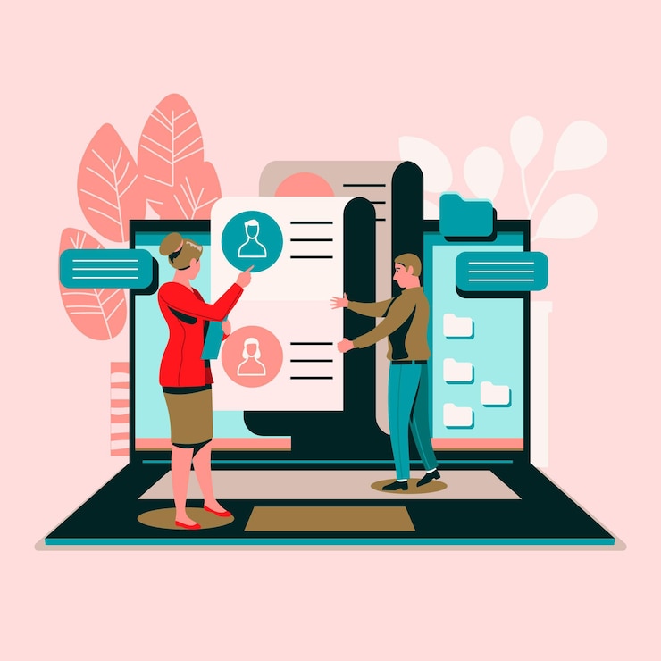 Choice of worker concept illustration