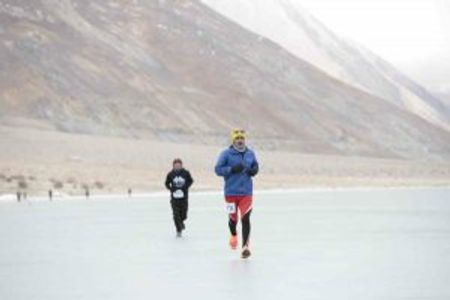 Frozen Lake Marathon in Ladakh