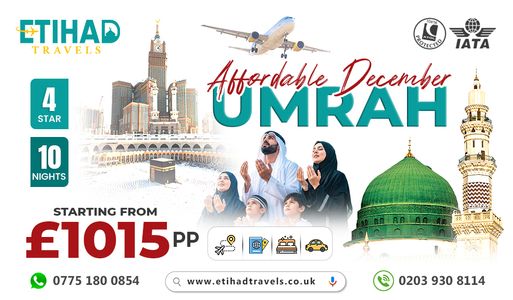 December Umrah Packages – Affordable Hotels & Direct Flights