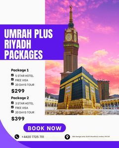 Umrah Plus Riyadh Packages from UK 2026 – A Spiritual Journey with a Modern Twist