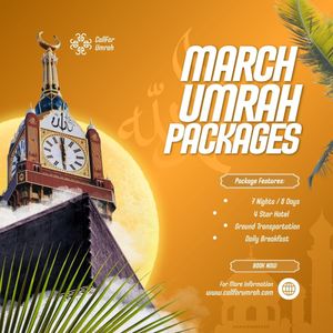 Book March Umrah Packages 2026 from the UK
