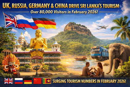 UK, Russia, Germany, and China Propel Sri Lanka’s Tourism Boom with Over Eighty Thousand Visitors in