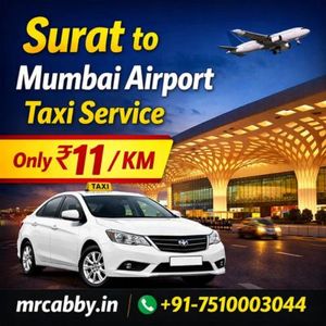 Fast & Reliable Surat to Mumbai Airport Taxi Service