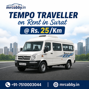 Book Tempo Traveller in Surat @ Rs. 25/Km | Luxury & Budget Packages