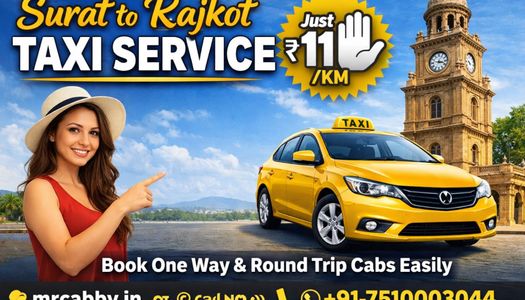 Book Surat to Rajkot Taxi One Way & Round Trip