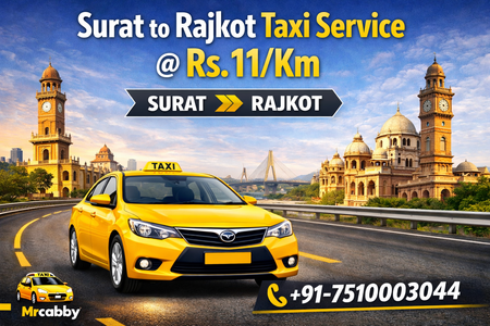 Book Surat to Rajkot Taxi Service Online Easily with Mrcabby