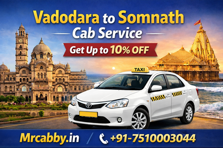 Book Vadodara to Somnath Cab Service with 10% Off – Limited Offer