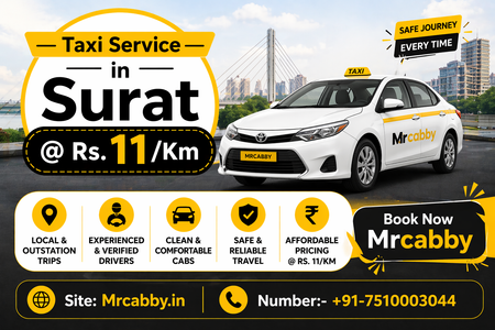 Reliable Taxi Service in Surat @ ₹11/km – 24/7 Cab Booking Available