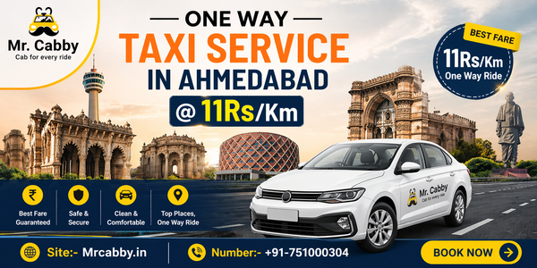 Book One-Way Cab Service in Ahmedabad Top-Rated MrCabby Taxi Service