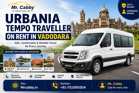 Luxury Urbania Tempo Traveller Hire in Vadodara for Family Trips & Tours