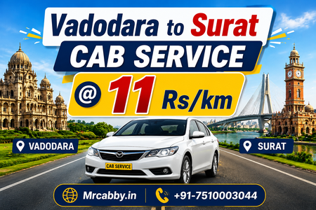 Premium Vadodara to Surat Cab Service for Family & Private Rides