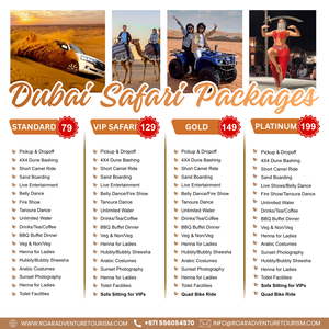 Book VIP Desert Safari Dubai with RoarAdventures
