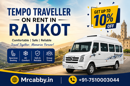 Tempo Traveller on Rent in Rajkot – Affordable & Comfortable Group Travel