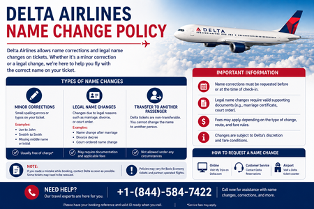 Delta Airlines Name Correction Policy for Misspelled Ticket Names