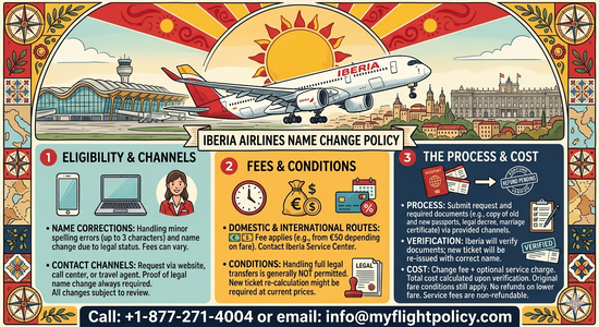 Does the Iberia Airlines Name Change Policy Allow Minor Corrections Only?