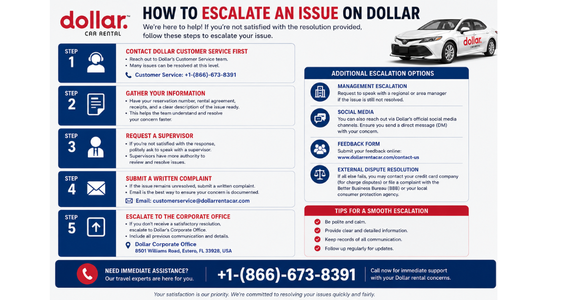 Dollar Car Rental Problem Not Fixed? Here's How to Escalate It