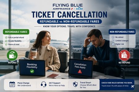 Flying Blue Ticket Cancellation: Refundable vs Non-Refundable Fares