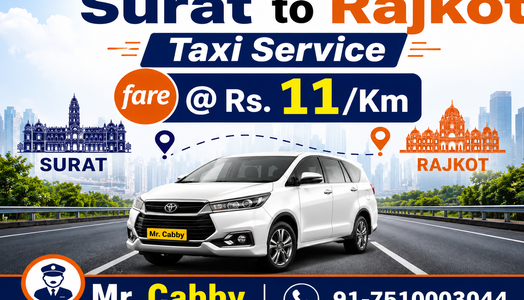 MrCabby Surat to Rajkot Taxi Service – Comfort Ride & Best Travel Experience