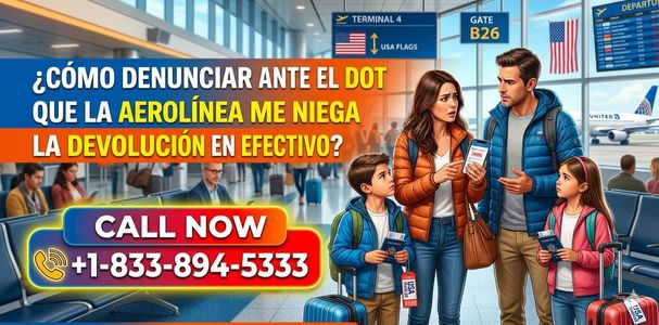 ¿Cómo denunciar ante el DOT que la aerolínea me niega la devolución en efectivo?