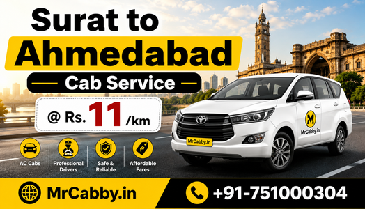Surat to Ahmedabad Cab Booking – MrCabby Instant Ride Service