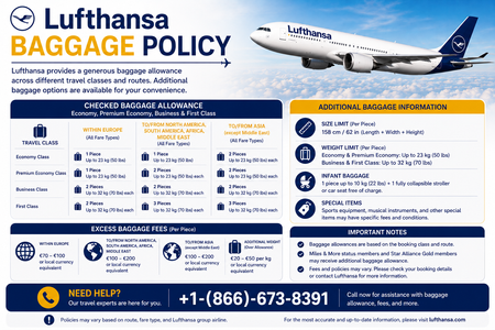Lufthansa Baggage Allowance 2026: Rules, Fees, and Weight Limits