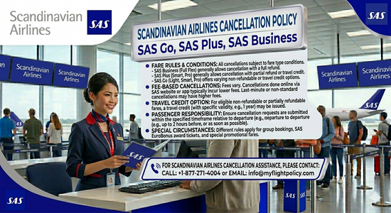Does the Scandinavian Airlines Cancellation Policy Apply to International Flights?