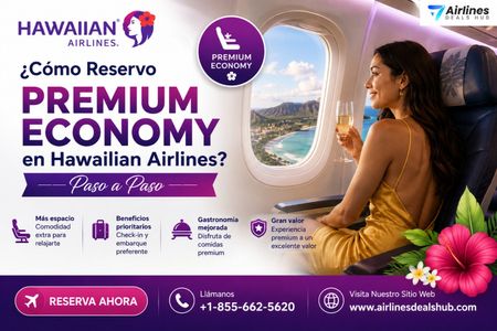 ¿Cómo reservo un billete de clase turista superior en Hawaiian Airlines?