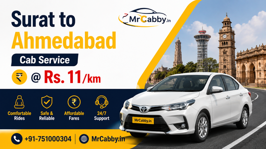 Reliable Surat to Ahmedabad Cab Service for Fast & Comfortable Ride