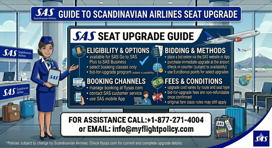 How Late Can I Request Scandinavian Airlines Seat Upgrade Before Departure?